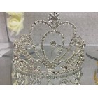 Heart Shaped Silver Rhinestones Tiara Princess Crown Sweet 16 15th Birthday